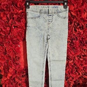 Cherokee Girls Acid Wash Denim Jeggings Size 8 Like New